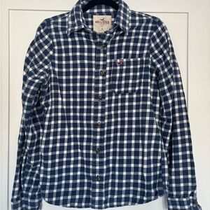Hollister Blue Checkered Shirt